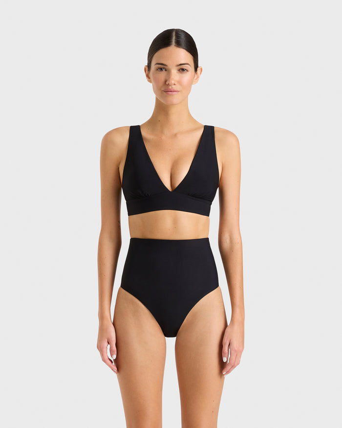 bondi born Amelia Bikini Top - Black (Sculpteur®)