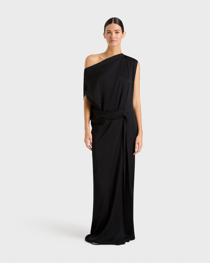 bondi born Ardea Draped Dress - Black