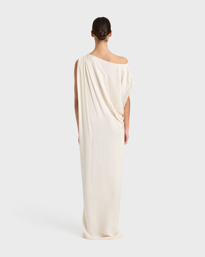 Bondi Born Ardea Draped Dress - Pearl