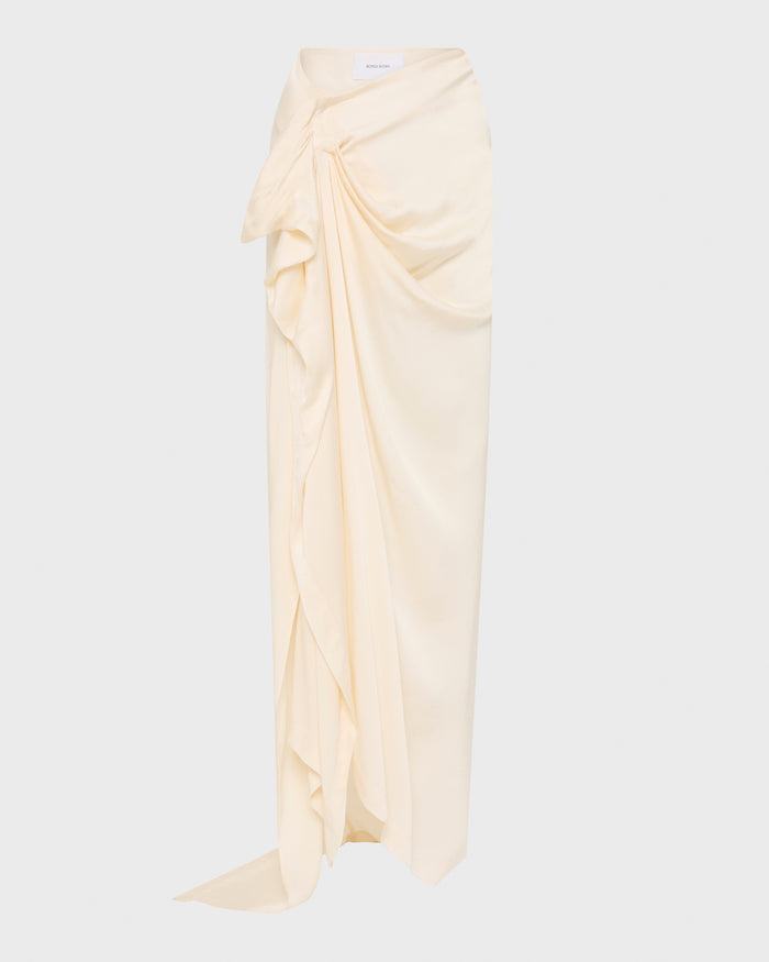 Bondi Born Ardea Draped Skirt - Pearl