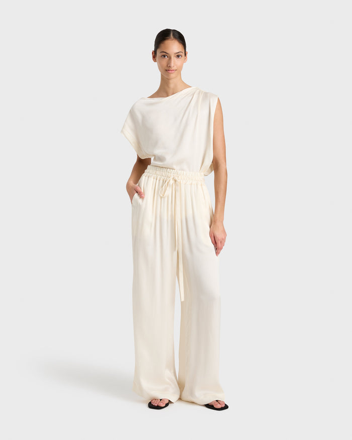 bondi born Ardea Luxe Pant - Pearl