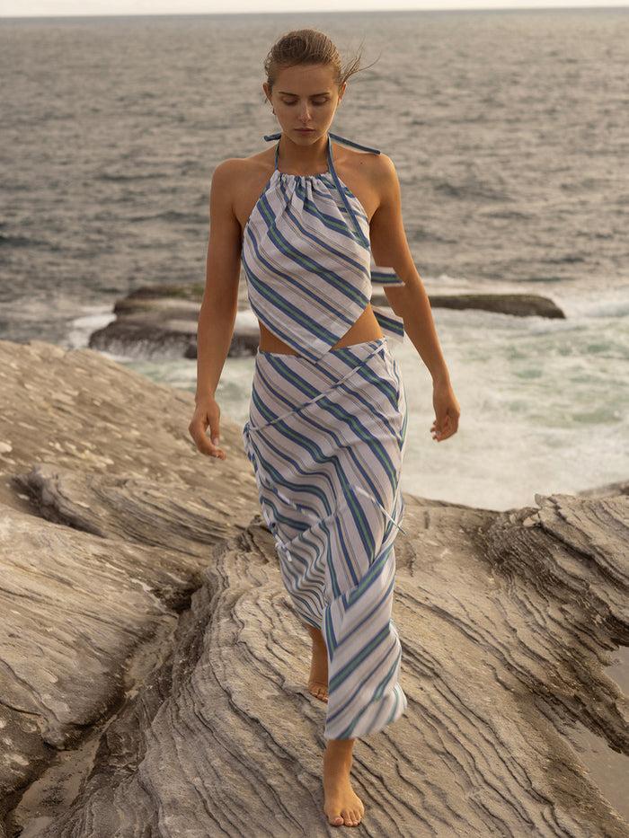 Bondi Born Arezzo Bias Skirt - Lapis