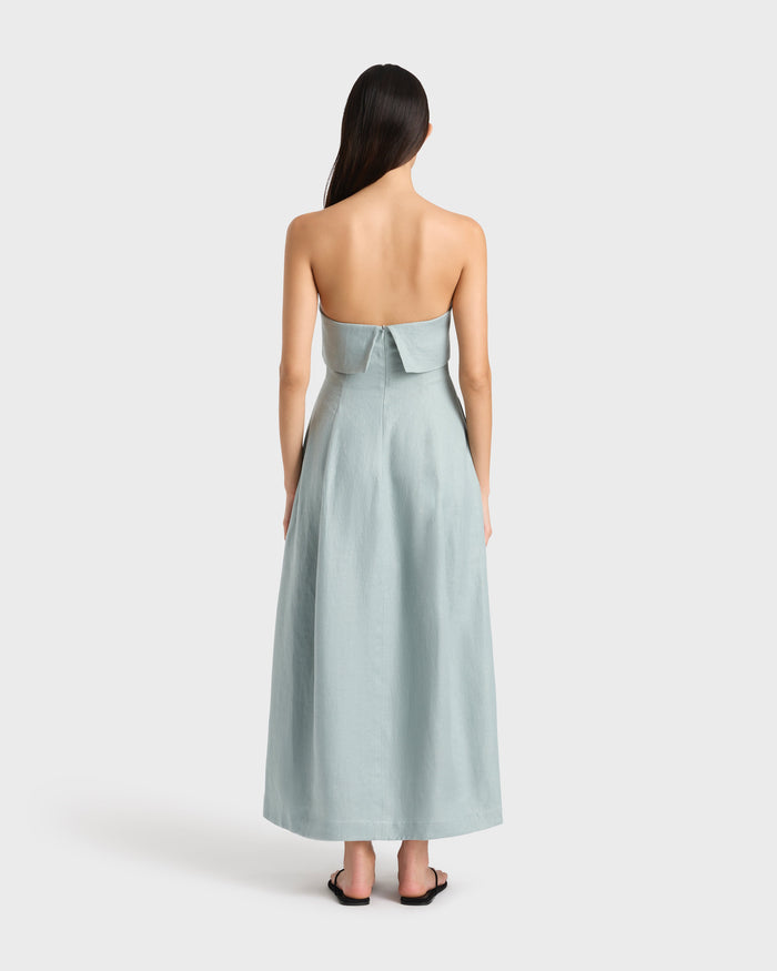 Bondi Born Atami Strapless Maxi Dress - Celadon