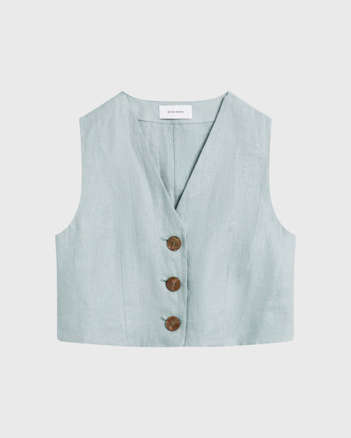 Bondi Born Atami Vest - Celadon
