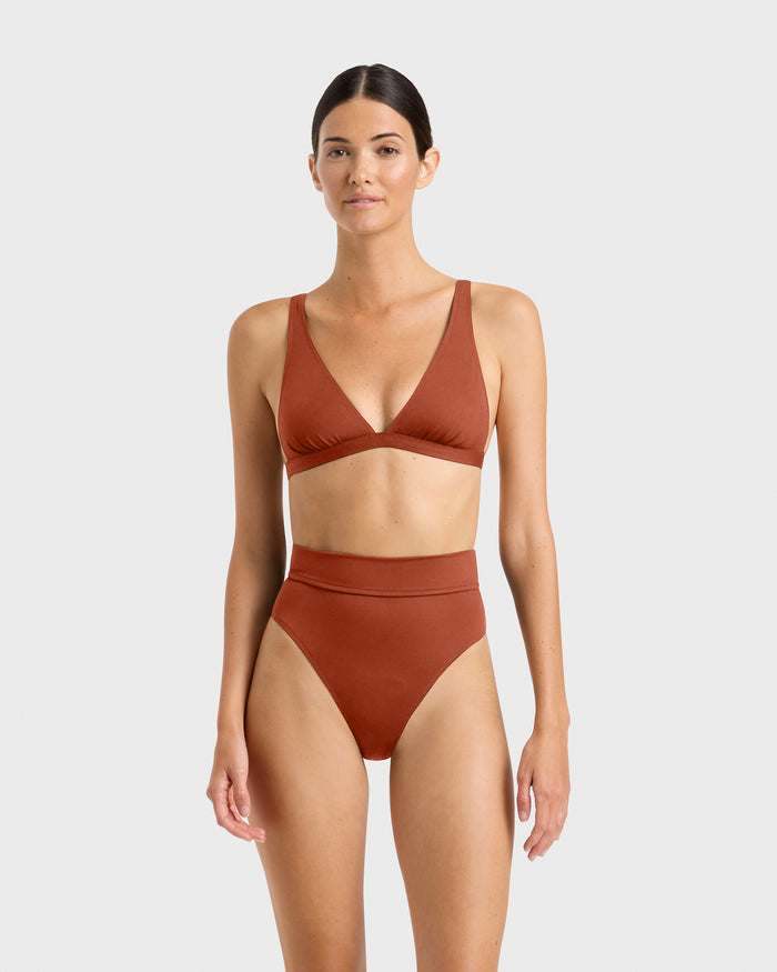 bondi born Aurelie Bikini Top - Copper (Singuleur®)
