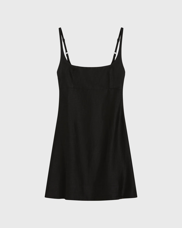 Bondi Born Bormio Exposed Back Mini Dress - Black