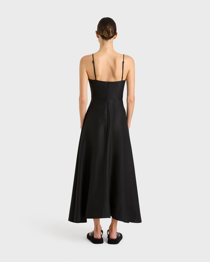 Bondi Born Bormio Flared Maxi Dress - Black