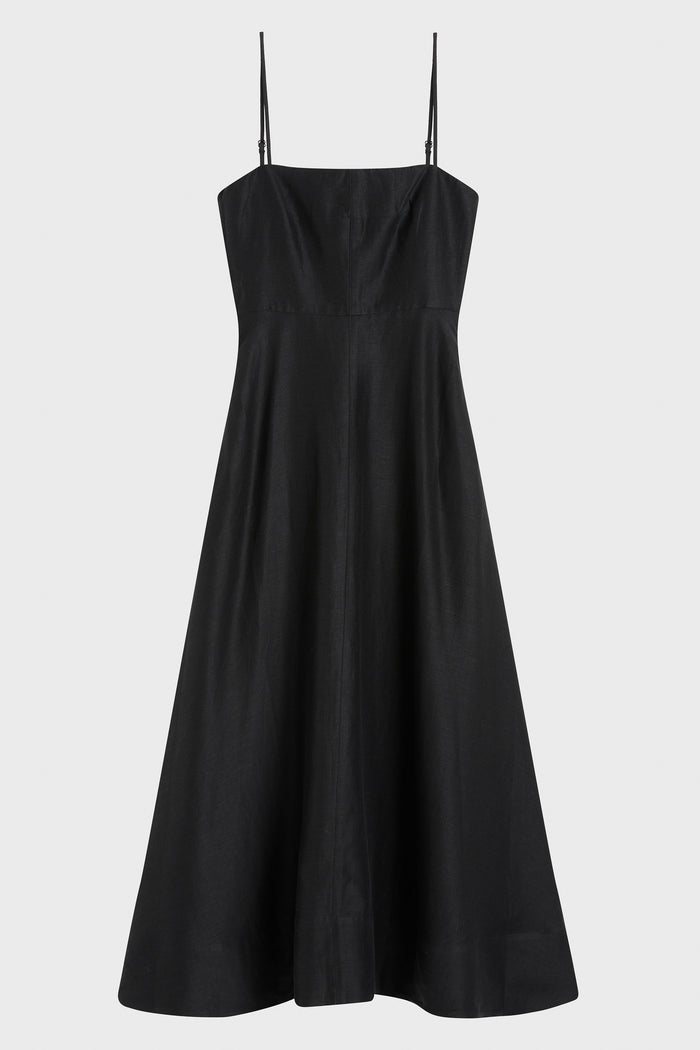 Bondi Born Bormio Flared Maxi Dress - Black