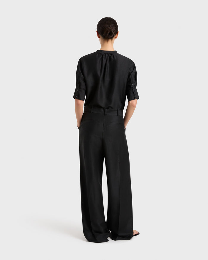 Bondi Born Bormio Pleat Trouser - Black