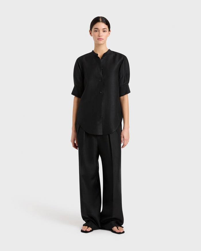 Bondi Born Bormio Pleat Trouser - Black