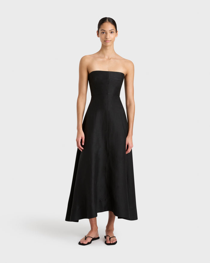 bondi born Bormio Strapless Maxi Dress - Black