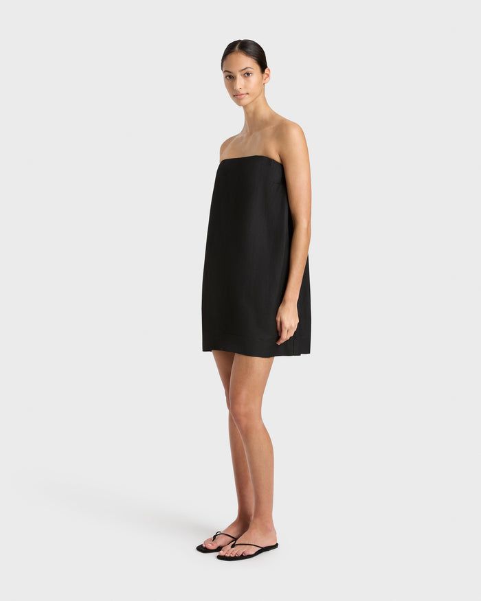 bondi born Bormio Strapless Mini Dress - Black