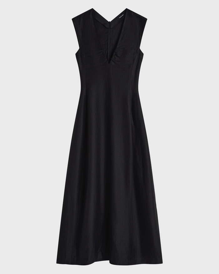 Bondi Born Bormio V Neck Midi Dress - Black