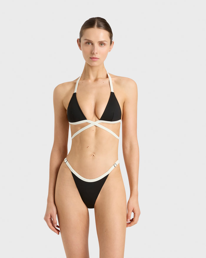 bondi born Cady Bikini Top - Black (Embodee™)