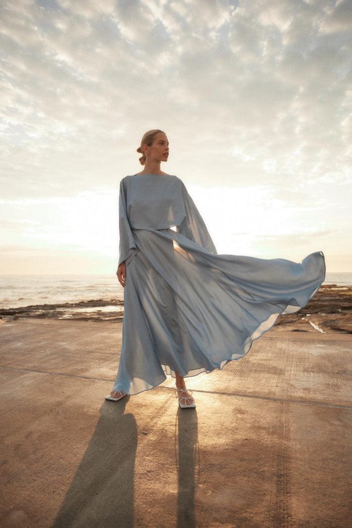 Bondi Born Como Maxi Skirt - Sky Blue