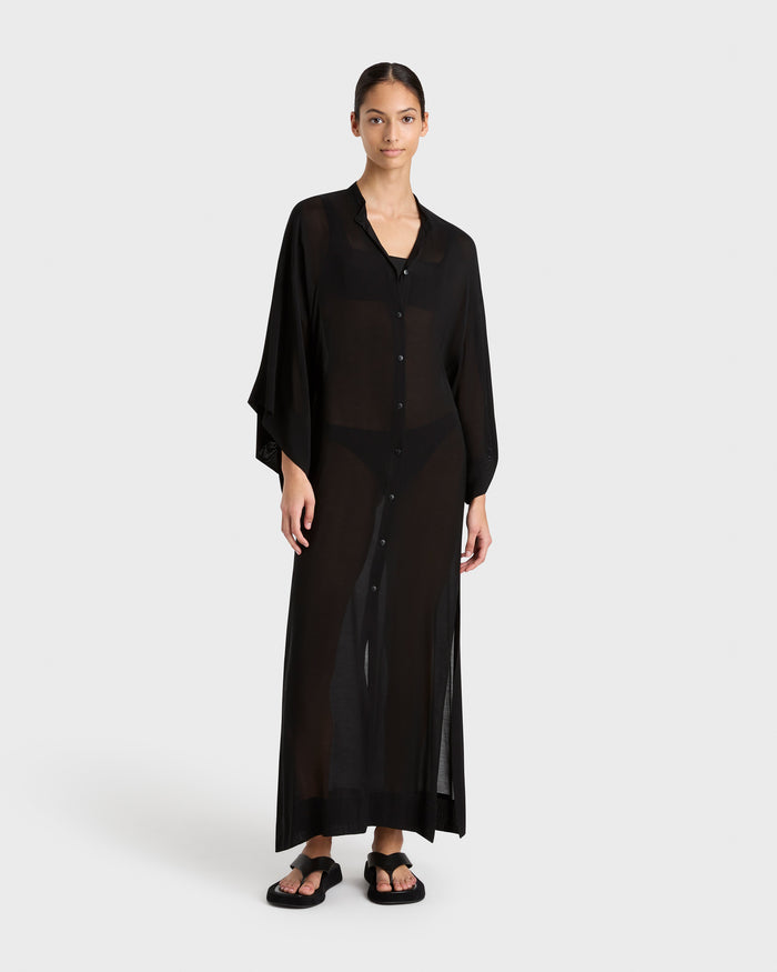bondi born Cremona Kimono Sleeve Coverup - Black