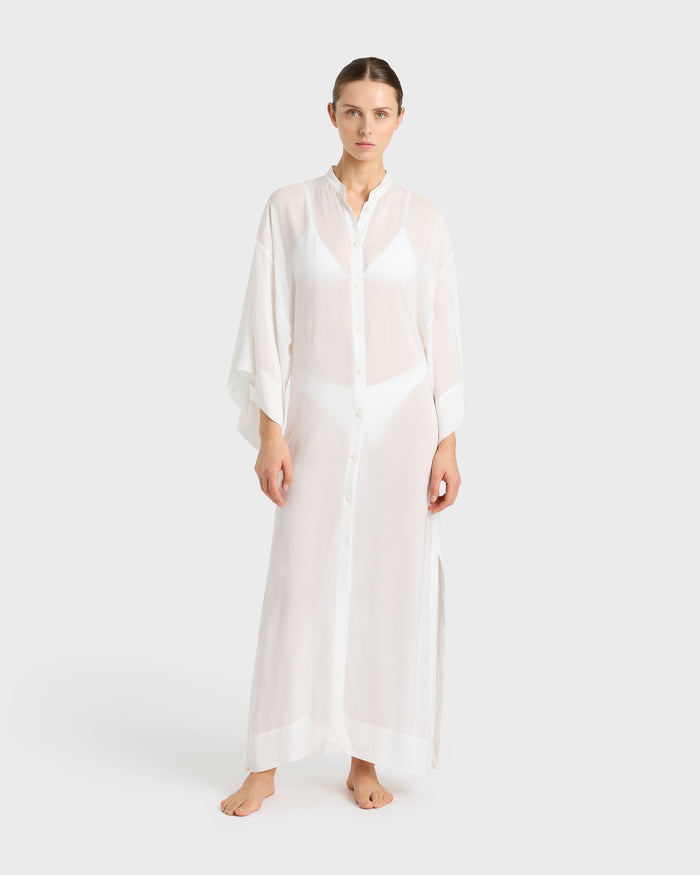 bondi born Cremona Kimono Sleeve Coverup - White