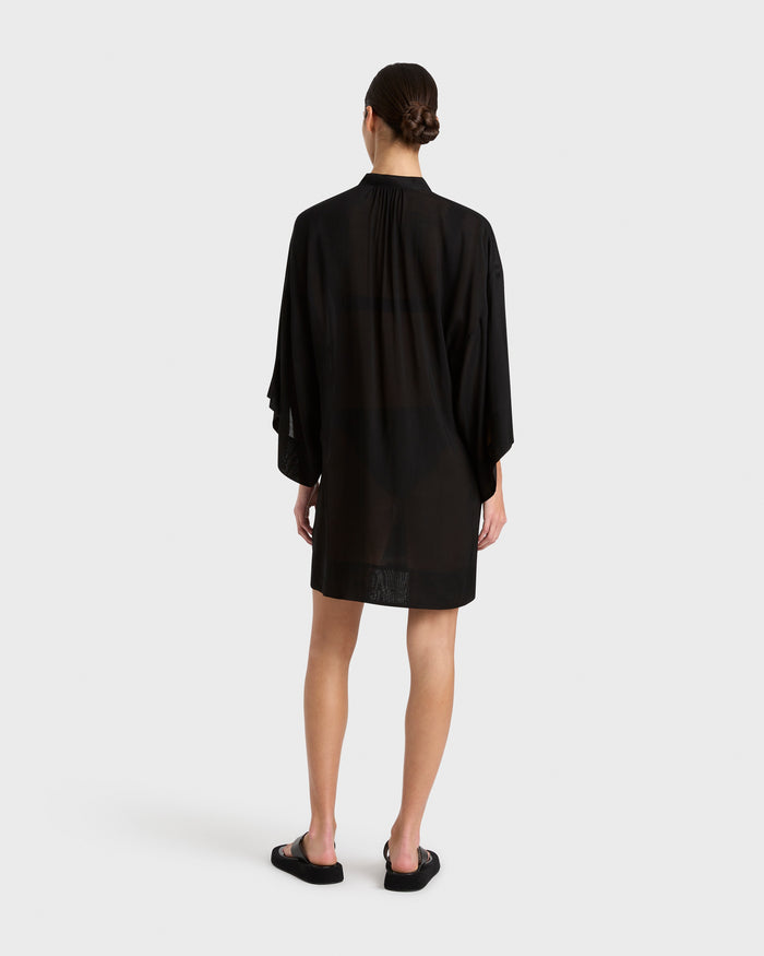 Bondi Born Cremona Mini Kimono Coverup - Black