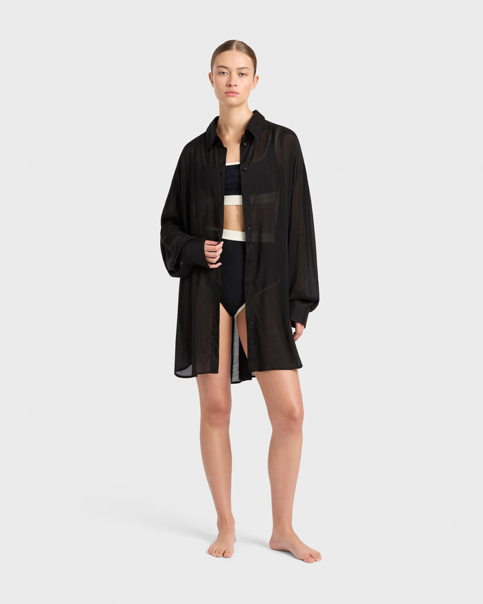 bondi born Cremona Oversized Shirt - Black