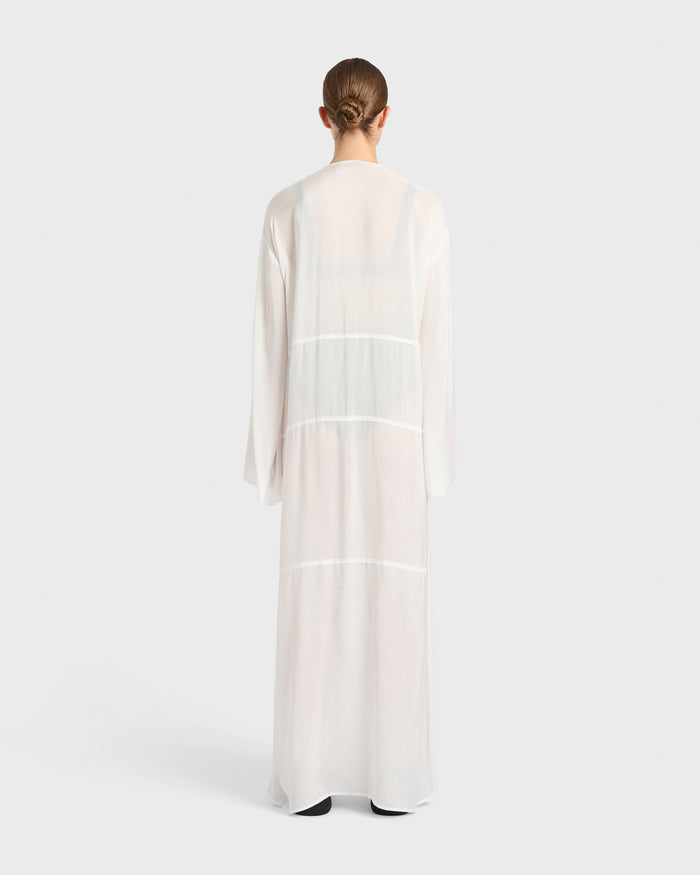 Bondi Born Cremona Tie-Front Maxi Coverup - White