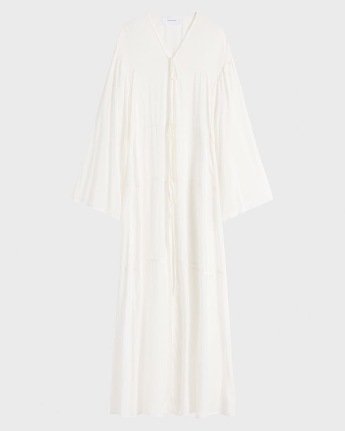 Bondi Born Cremona Tie-Front Maxi Coverup - White