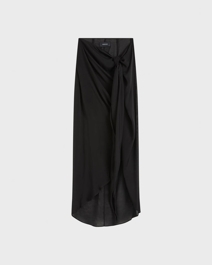 Bondi Born Cremona Tie-Front Sarong - Black