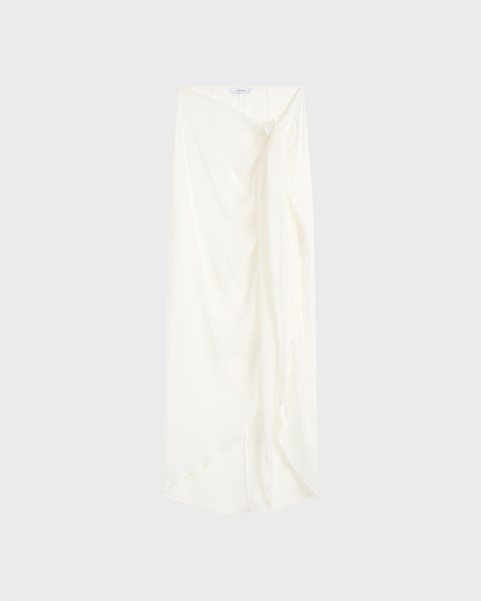 Bondi Born Cremona Tie-Front Sarong - White