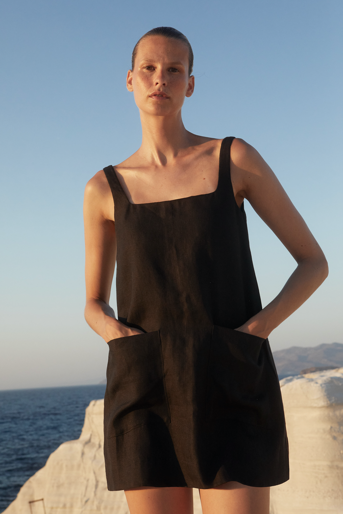 Bondi Born Delphi A-line Mini Dress - Black