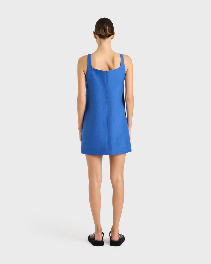 Bondi Born Delphi A-line Mini Dress - Sapphire