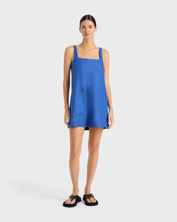 bondi born Delphi A-line Mini Dress - Sapphire