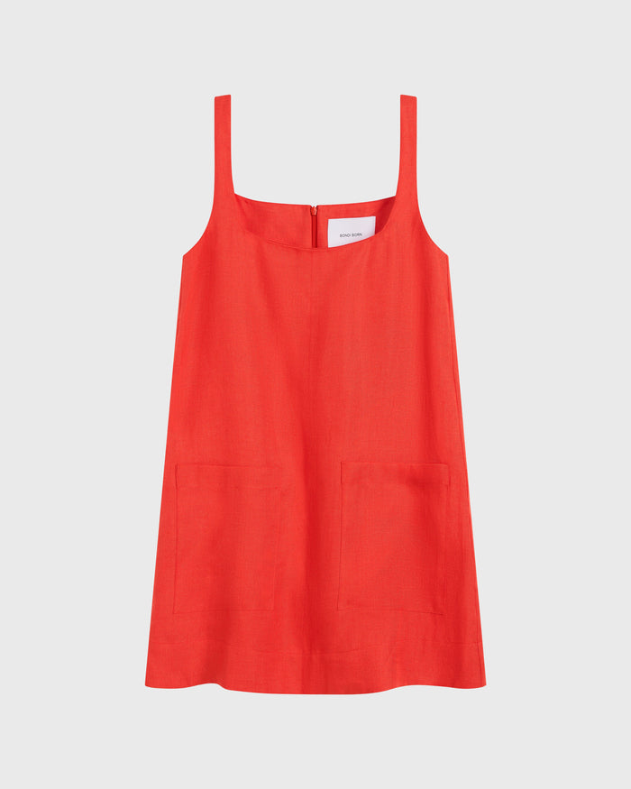 Bondi Born Delphi A-line Mini Dress - Scarlet