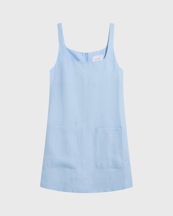 Bondi Born Delphi A-Line Mini Dress - Sky