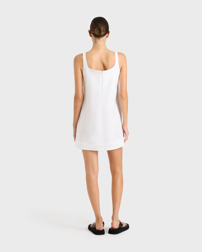 Bondi Born Delphi A-line Mini Dress - White
