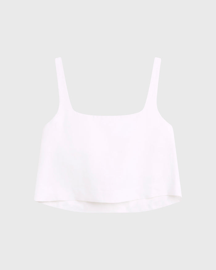 Bondi Born Delphi Cropped Top - White