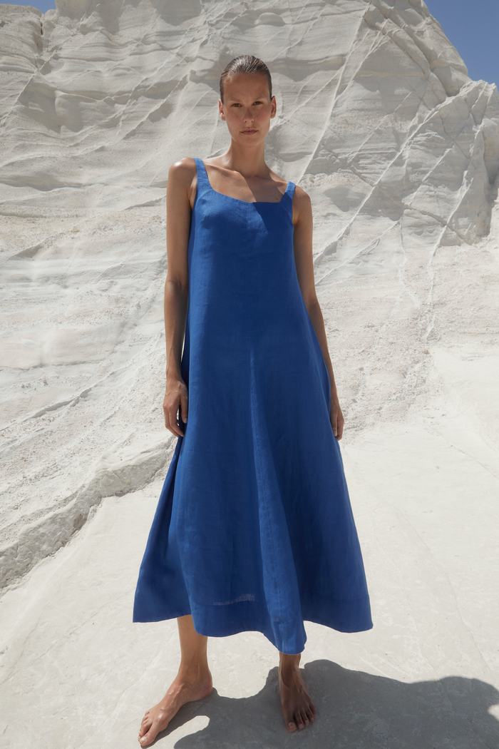 Bondi Born Delphi Flared Maxi Dress - Sapphire