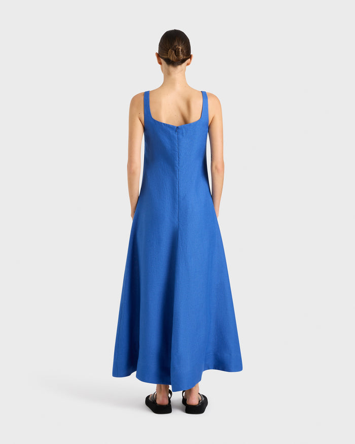 Bondi Born Delphi Flared Maxi Dress - Sapphire