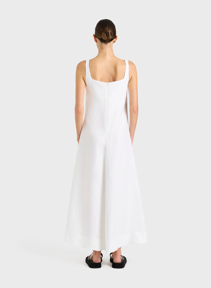 Bondi Born Delphi Flared Maxi Dress - White