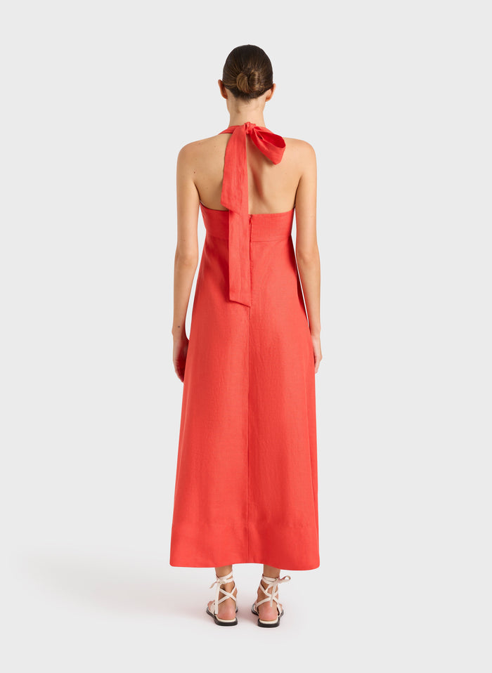 Bondi Born Delphi Halter Maxi Dress - Scarlet