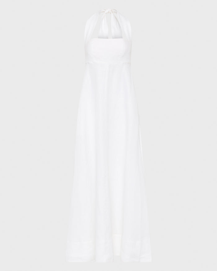 Bondi Born Delphi Halter Maxi Dress - White