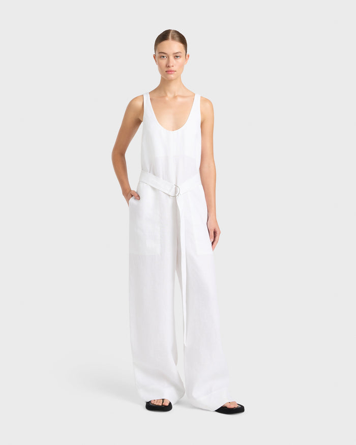 bondi born Delphi Jumpsuit - White