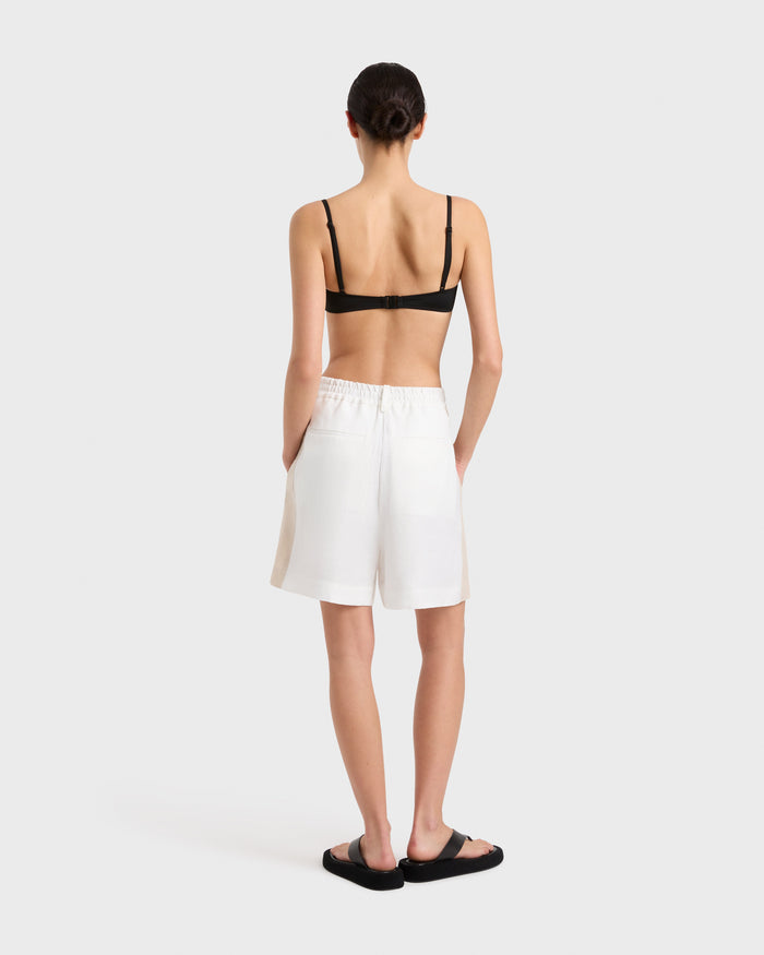 Bondi Born Delphi Linen Two Tone Short - White & Sand