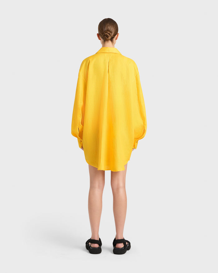 Bondi Born Delphi Oversize Shirt Dress - Daffodil