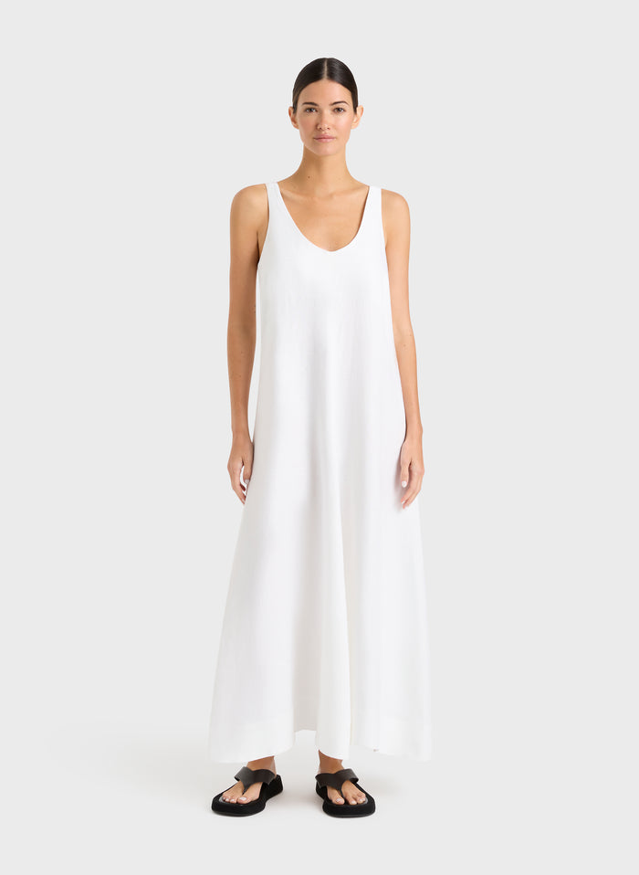 Bondi Born Delphi Scoop Neck Maxi Dress - White