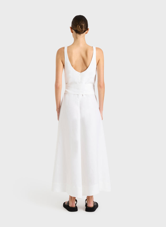 Bondi Born Delphi Scoop Neck Maxi Dress - White