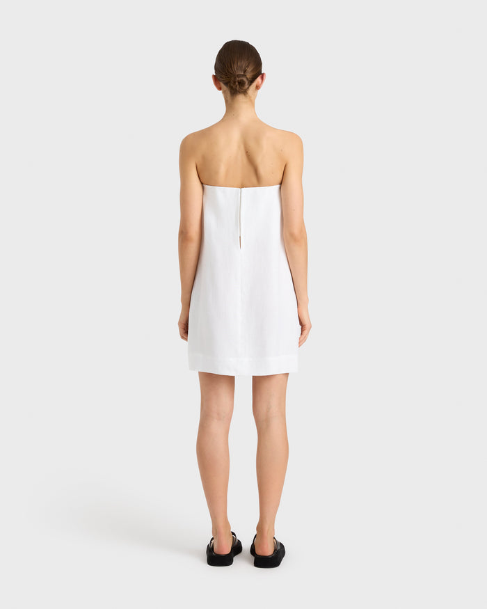 Bondi Born Delphi Strapless Mini Dress - White
