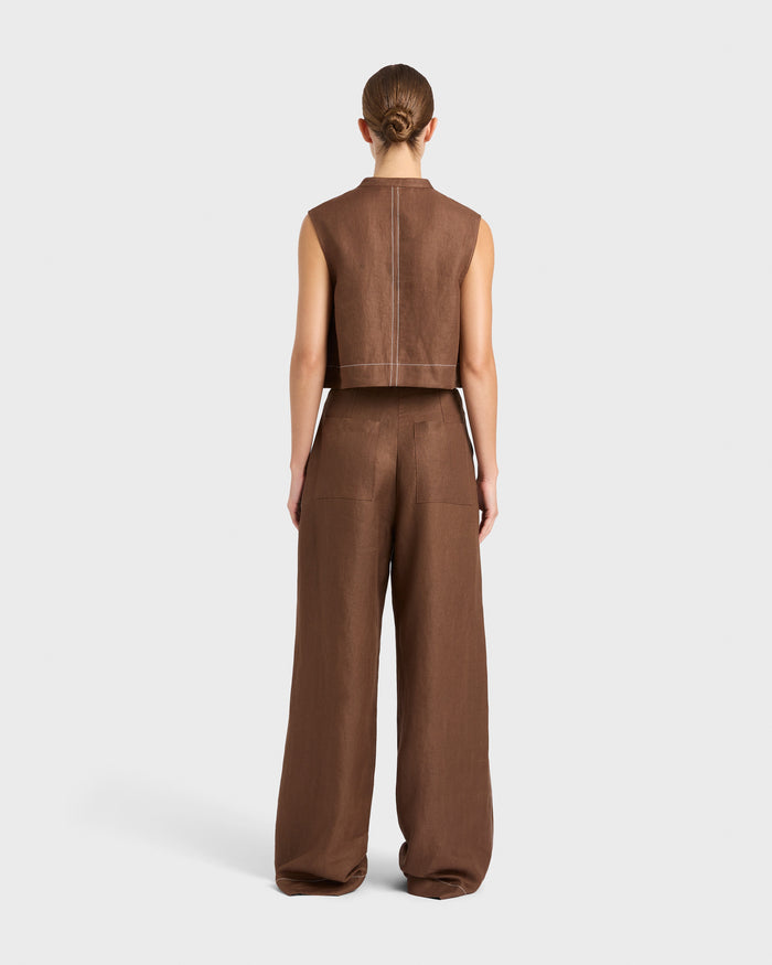 Bondi Born Delphi Tailored Pant - Cocoa