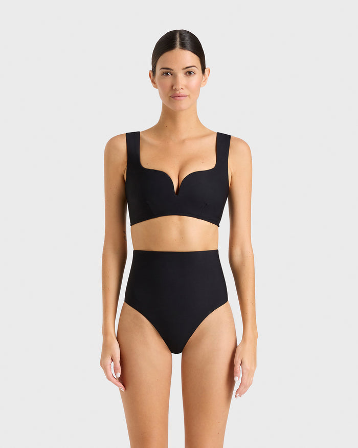 bondi born Ellie Bikini Top - Black (Sculpteur®)