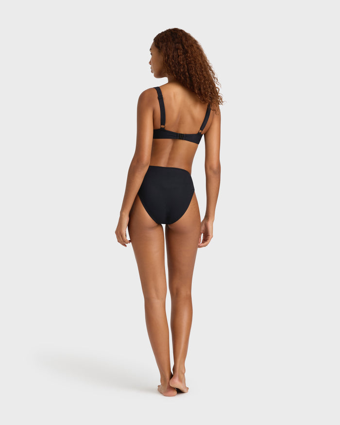 Bondi Born Fern Bikini Bottom - Black (Sculpteur®)
