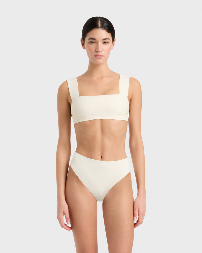 bondi born Fern Bikini Bottom - Pearl (Sculpteur®)