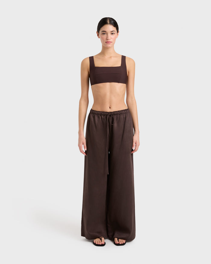 Bondi Born Fluid Drawstring Pant - Mocha